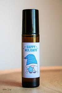 "Happy Holidays" Gnome Essential Oil Roller Gift