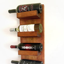 Wall Wine Rack, Rustic Wood, Vertical Tiered Shelf Wine Display