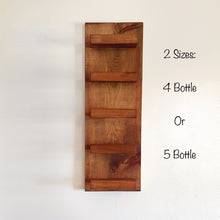 Wall Wine Rack, Rustic Wood, Vertical Tiered Shelf Wine Display
