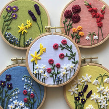 Embroidery Kit, Family Flower Garden DIY Embroidery, Choose Your Design Complete Kit