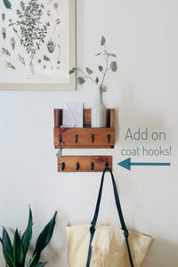 Key Holder for Wall with Shelf Basket, Cubby, Mail Organizer for Entryway