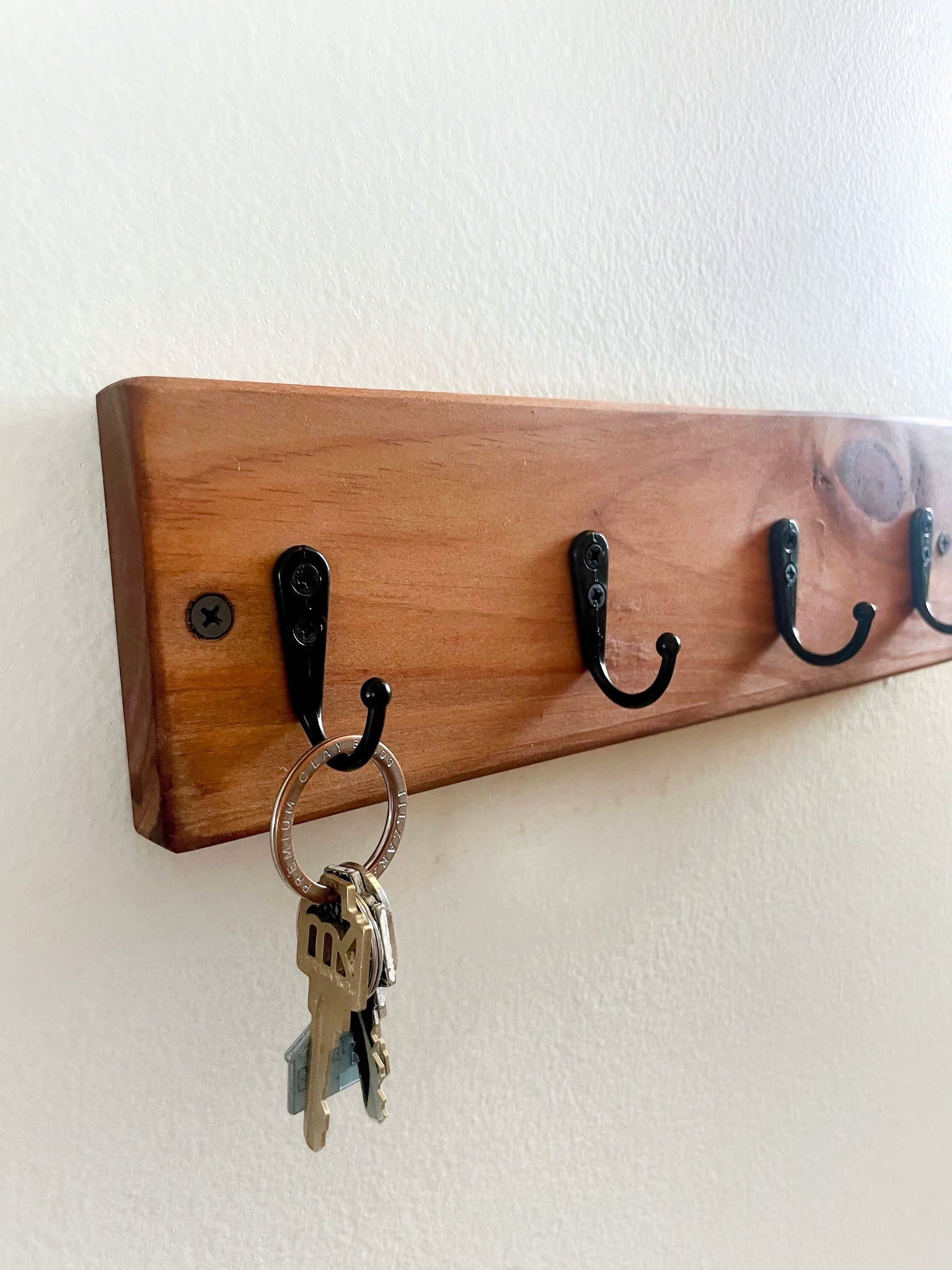 Circle Key Holder Wall Shelf, Minimalist Entryway Hook Organizer – Blue Sage