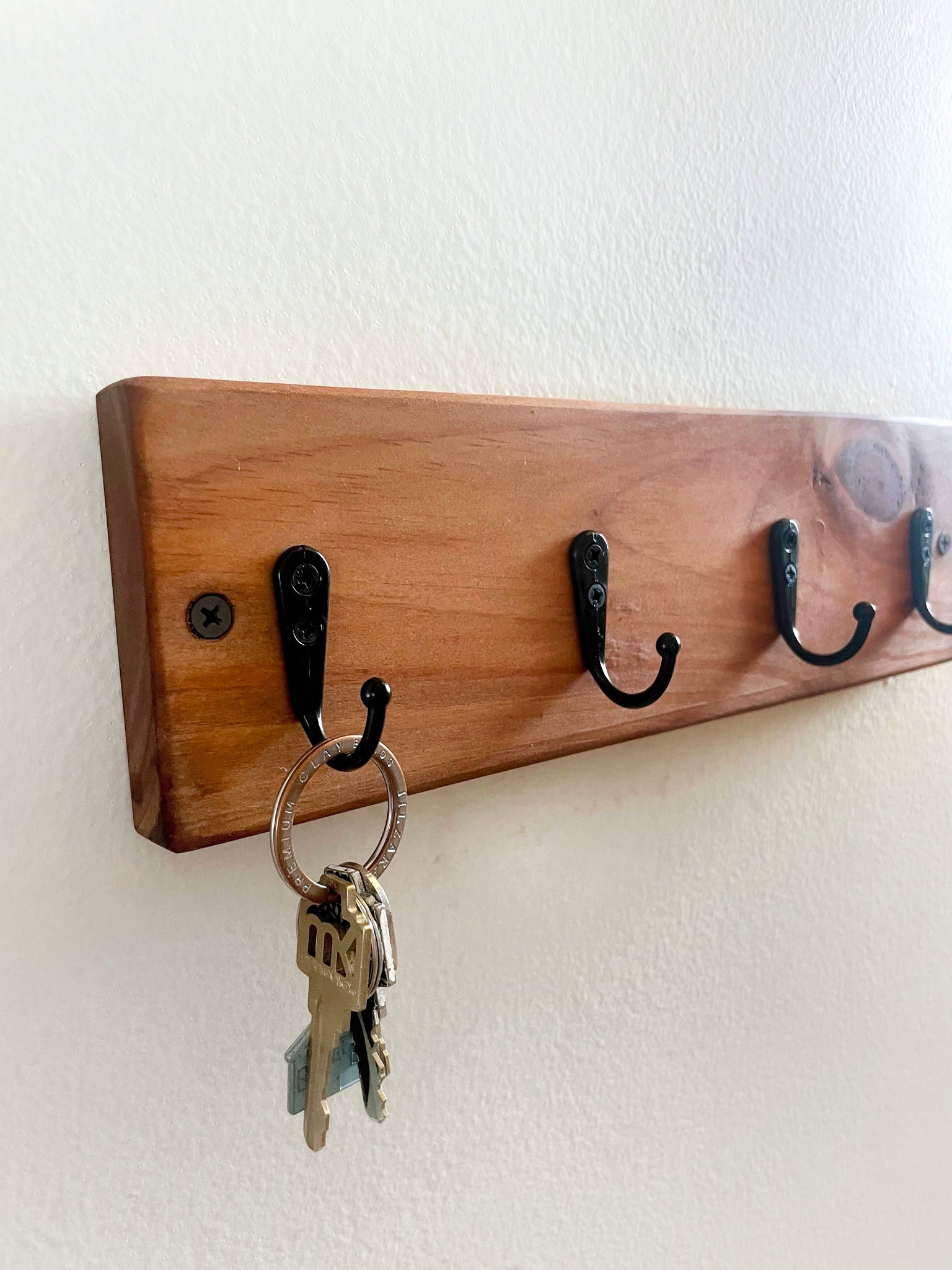 Simple Wall Key Hooks, 3 Sizes, Entryway Hook Hanger, Horizontal Key H ...