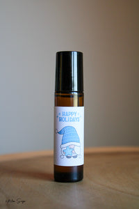 "Happy Holidays" Gnome Essential Oil Roller Gift