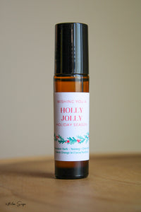 Holly Jolly Holiday Essential Oil Roller Gift | "Wishing You a Holly Jolly Holiday Season"