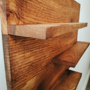 Three Tier Wood Wall Shelf - Home Decor, Entryway, Kitchen, Bath, Crystal Storage