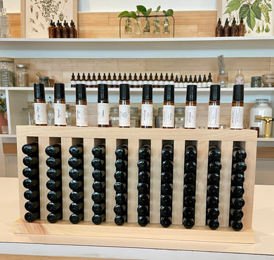 Essential Oil Roller Retail Display Shelf *Oils not included* Hand Made - Wood - Non Toxic