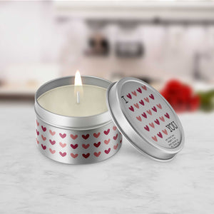 Valentine's Day Candle with hearts - Cute Trendy Valentines' day gift
