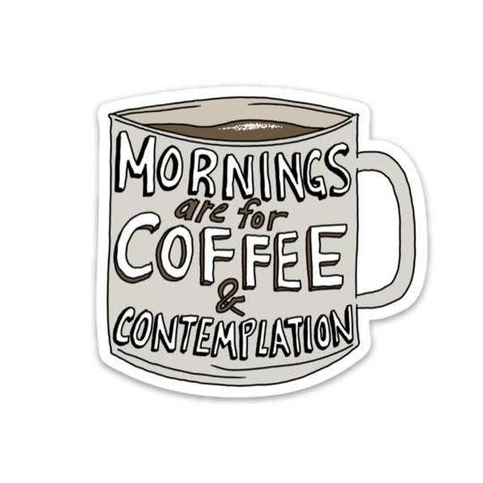 Coffee And Contemplation Sticker - Stranger Things Edition