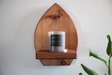 Leaf Wall Décor, Wooden Sconce with Shelf for Plant, Candle Holder