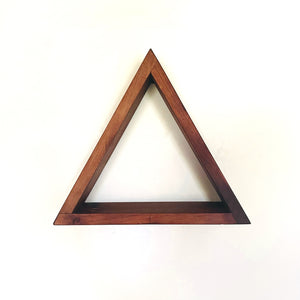 Triangle Shelves Wall Decor, Single or Set | Geometric Wood Shelf | Floating