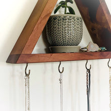 Triangle Necklace Holder, Wall Hanging | Wall Mount Jewelry Shelf