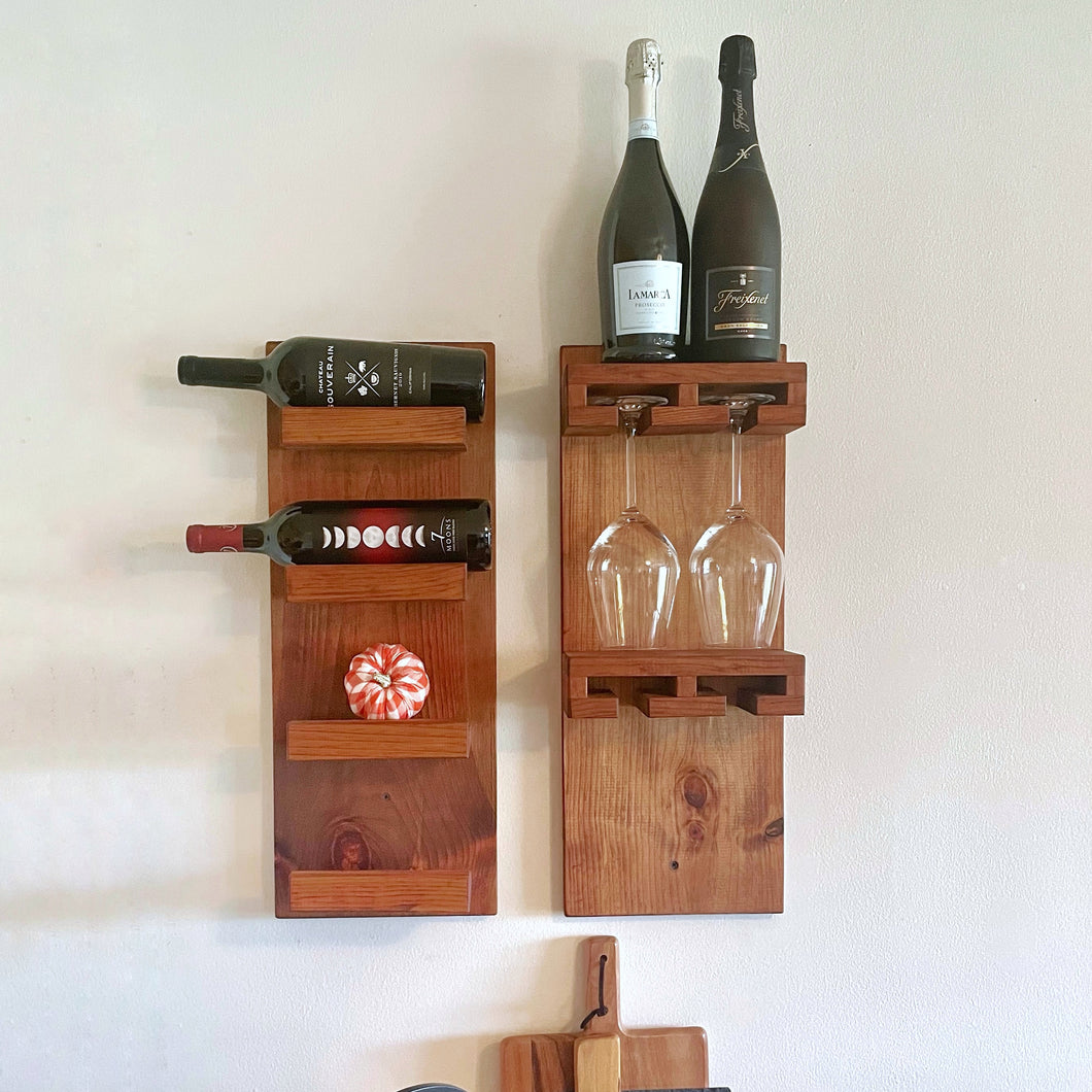 wall mounted glass wine rack Wall Mounted Wine Rack & Glass Holder