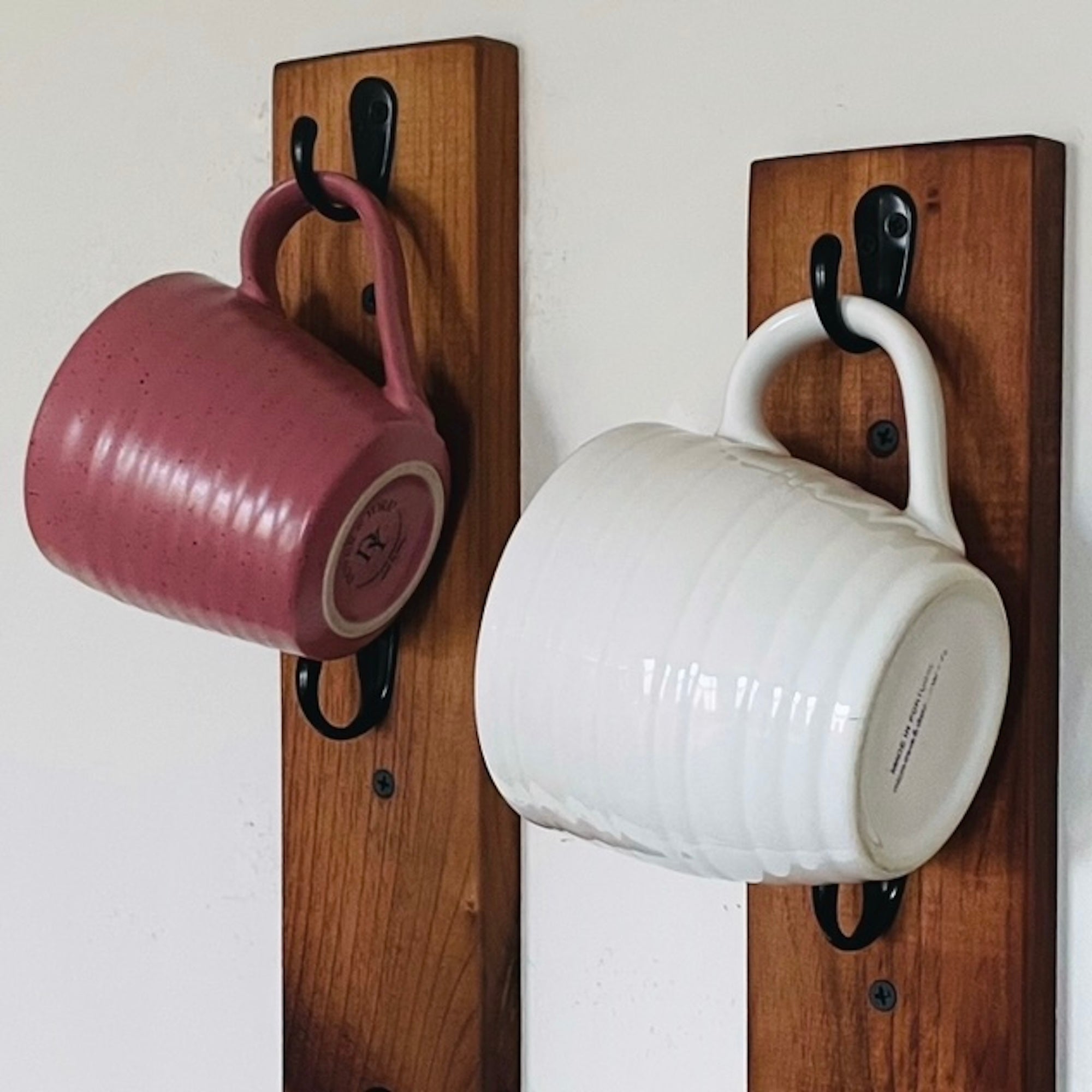 Coffee Mug Holder with Shelf, 4 cup  Wall Mounted Mug Shelf with Hook –  Blue Sage