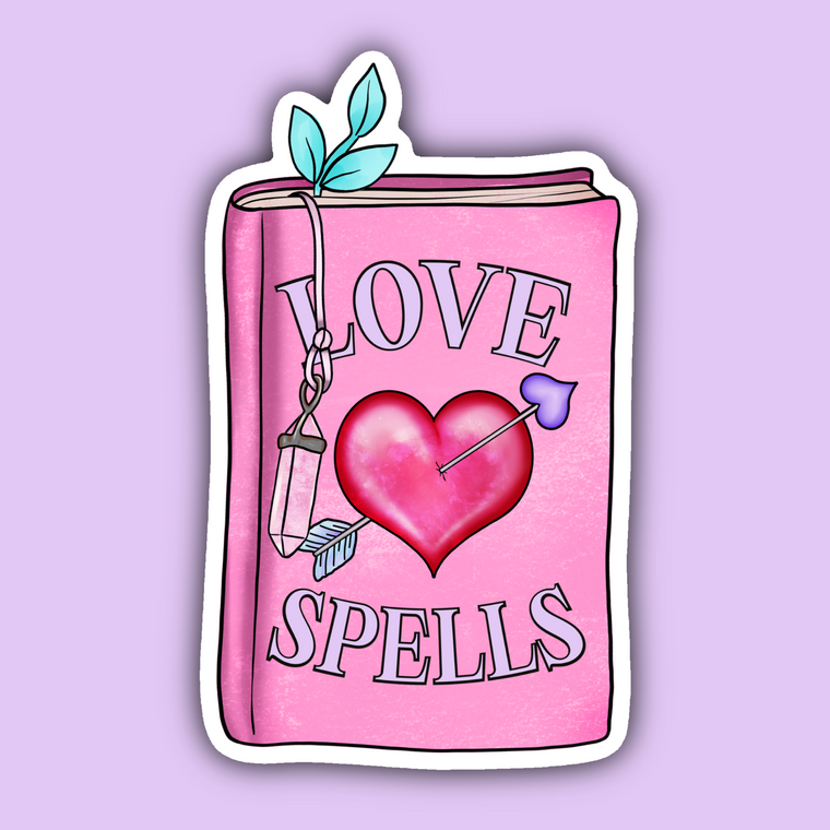 Love Spells Spellbook Sticker