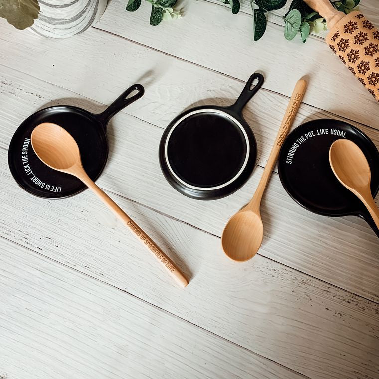 Spoon Rests & Wooden Spoon, Unique Kitchen Gifts & Stovetop Decor